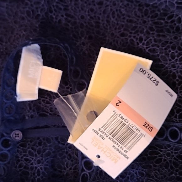 Michael Kors Blue Floral Lace Dress - Picture 14 of 14